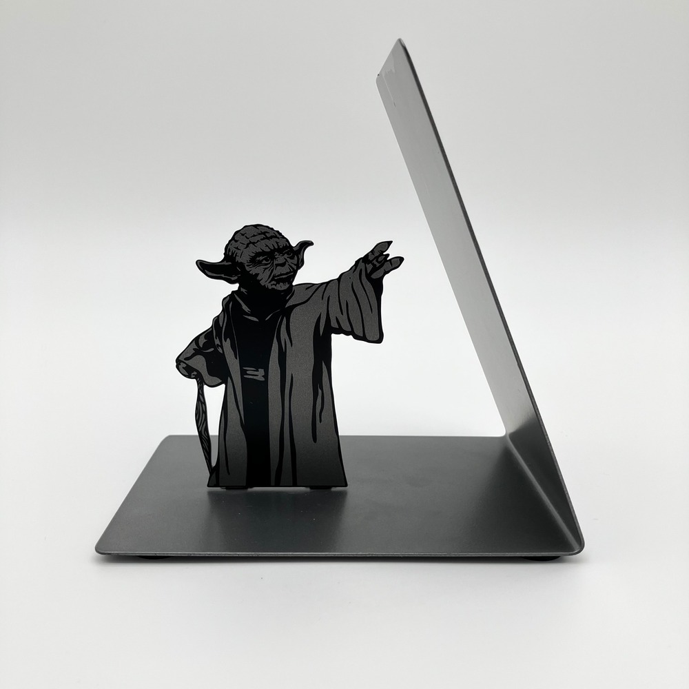 Hallmark Star Wars Yoda Metal Bookend Gray Black Silhouette SHP4106 - Picture 8 of 8